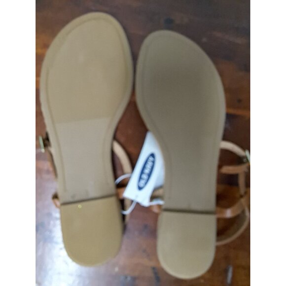 Old Navy Women's Thong Sandals Flip Flops Tan Size 9 NWT Flat Strappy Slides - Picture 2 of 3